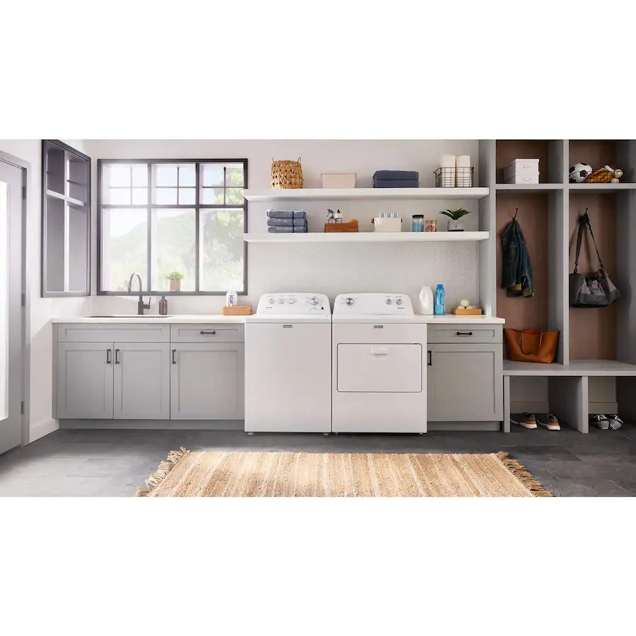 Maytag - 7.0 Cu. Ft. Electric Dryer with Wrinkle Prevent Option - White