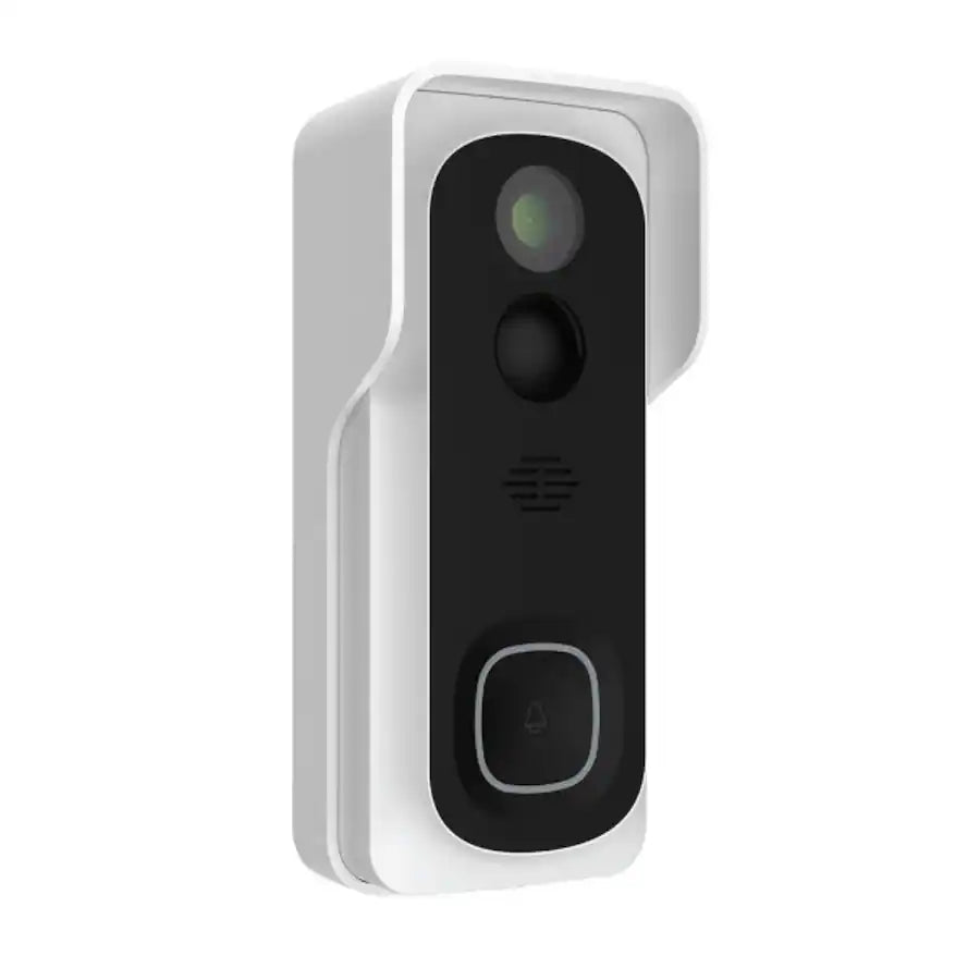 FEIT ELECTRIC - Smart Wi-Fi Video Doorbell Battery Operated - Black/White