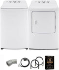 Midea White Top Load Washer and Dryer Pair 3.9 Cu Ft High Efficiency Washer and 6.7 Cu Ft