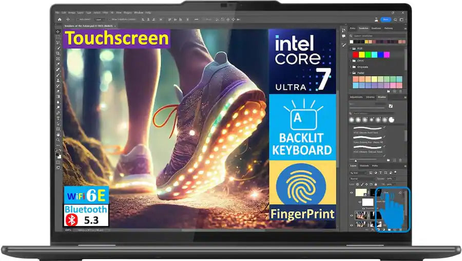 Lenovo - Upgraded - Yoga 7i 2-in-1 Laptop 16.0 WUXGA (Intel Ultra 7 155U, 16GB LPDDR5X, 1TB M.2 PCIe SSD, Win 11 Pro) w/USB-C Hub - Storm Grey
