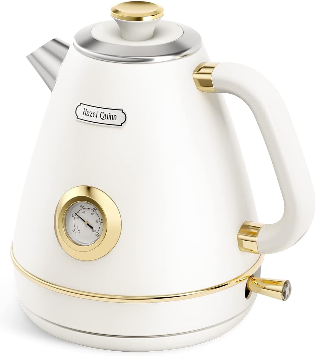 Hazel Quinn Retro Electric Kettle - 1.7 Liters / 57.5 Ounces Tea Kettle