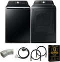 Samsung Smart 4.7 Cu Ft Top Load Washer & 7.4 Cu Ft Electric Dryer, Sensor Stops Overdrying
