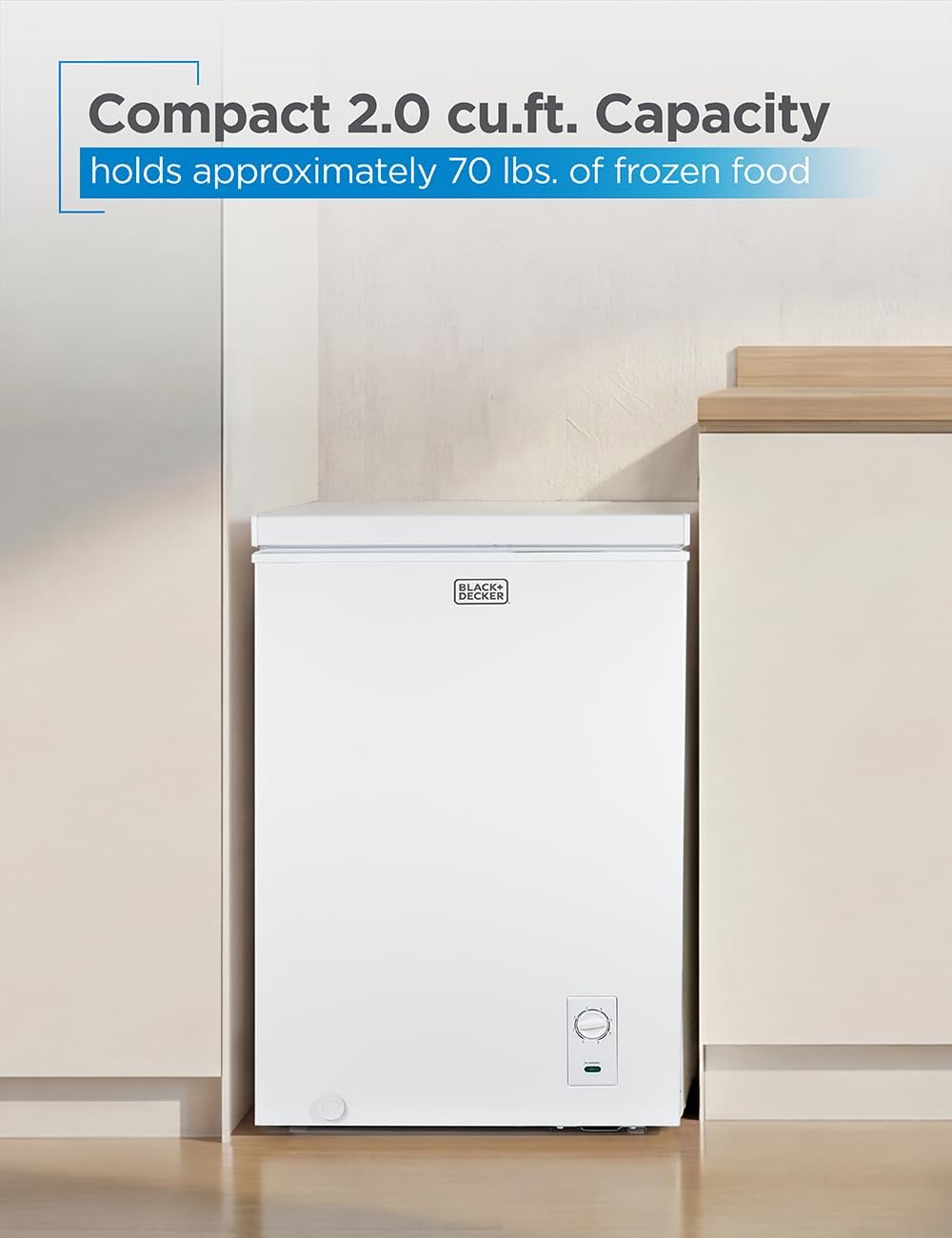 BLACK+DECKER 2.0 Cu. Ft. Compact Chest Freezer