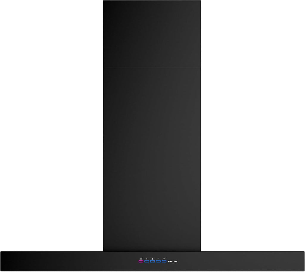 Futuro Futuro Island-mount Range Hood 36" 940-CFM | Positano Black | Black Steel Vent Hood