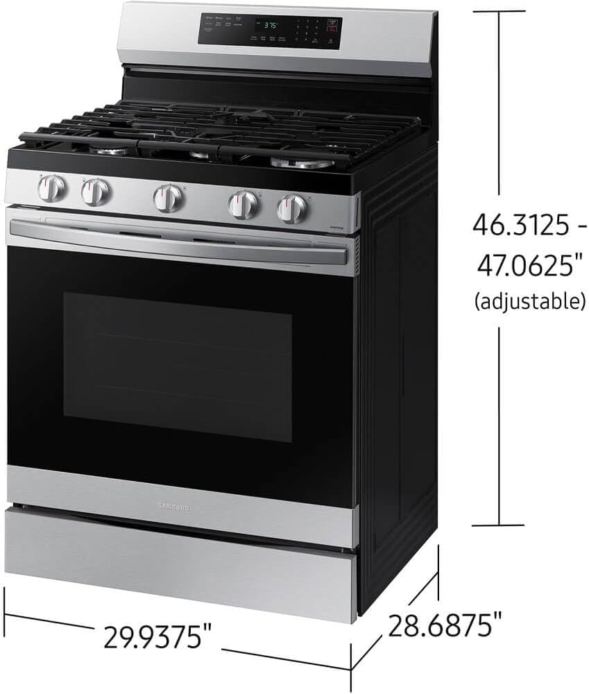 Samsung 6.0 Cu. Ft. Smart Freestanding Gas Range with No Pre-heat Air Fry & Convection