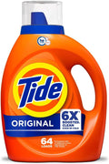 Tide Laundry Detergent Liquid, Original Scent, 64 Loads, 80 FL OZ, Works on 100% of Common Stains