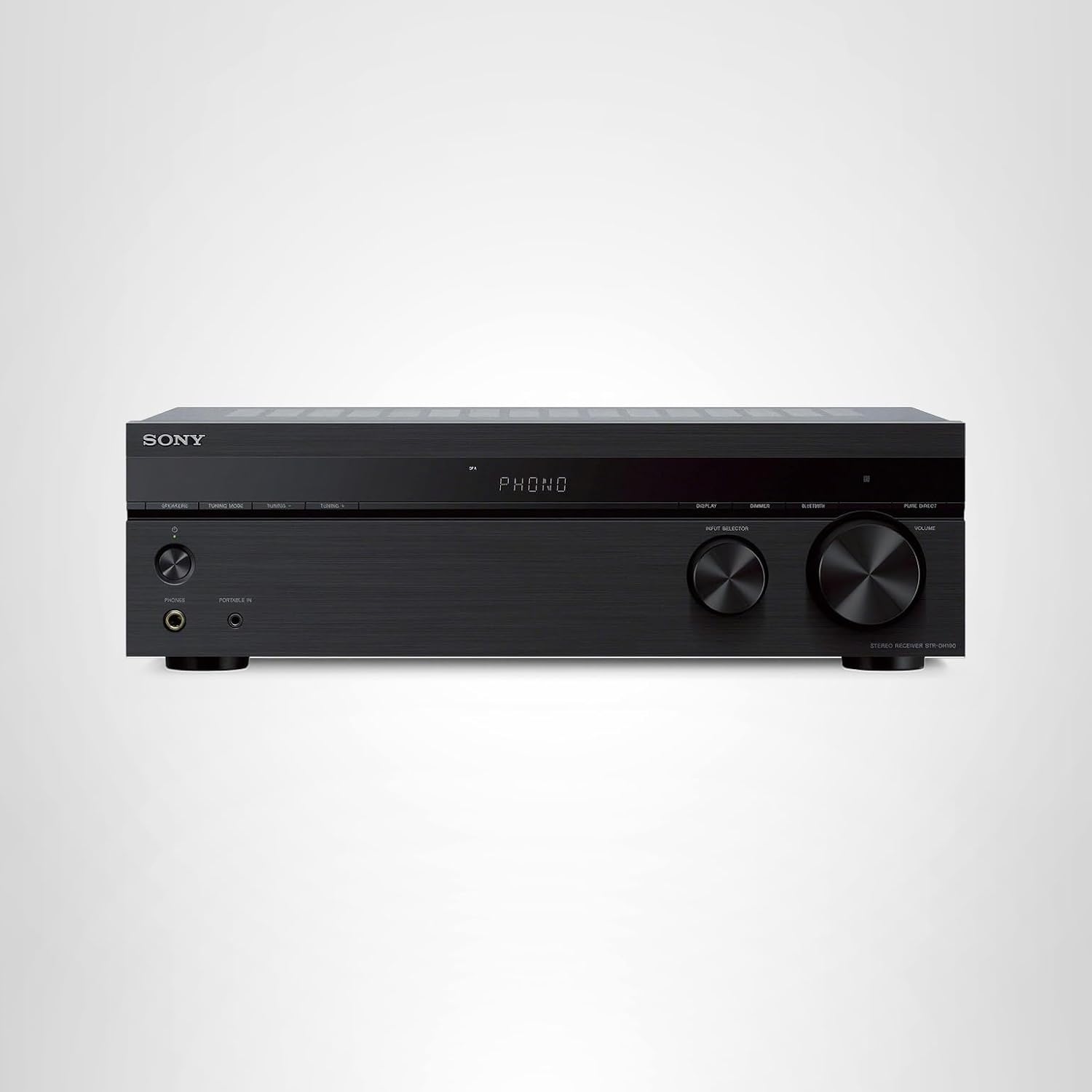 Sony STRDH190 2-ch Home Stereo Receiver with Phono Inputs & Bluetooth Black