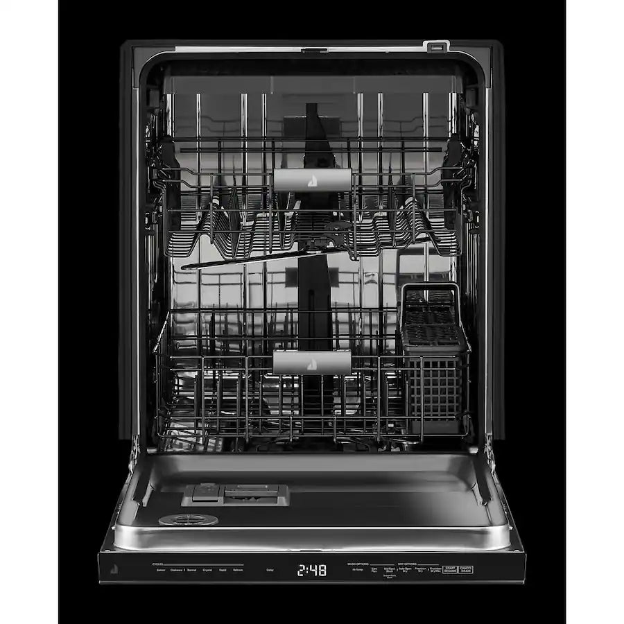 JennAir - 24" Top Control Built-In Dishwasher with Precise Fit 3rd Rack for Cutlery with Plasma Coating, 39 dBA - Stainless Steel