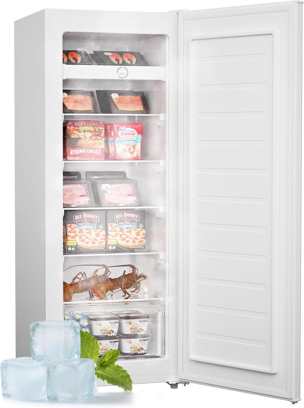 Upstreman 7.0 Cu.Ft Upright Freezer, Large Capacity Stand Up Freezer with 5 Adjustable Shelves