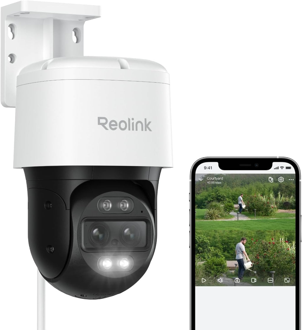 REOLINK PTZ Security Camera System 4K, IP PoE 360 Camera with Dual-Lens, Auto 6X Hybrid Zoomed Tracking