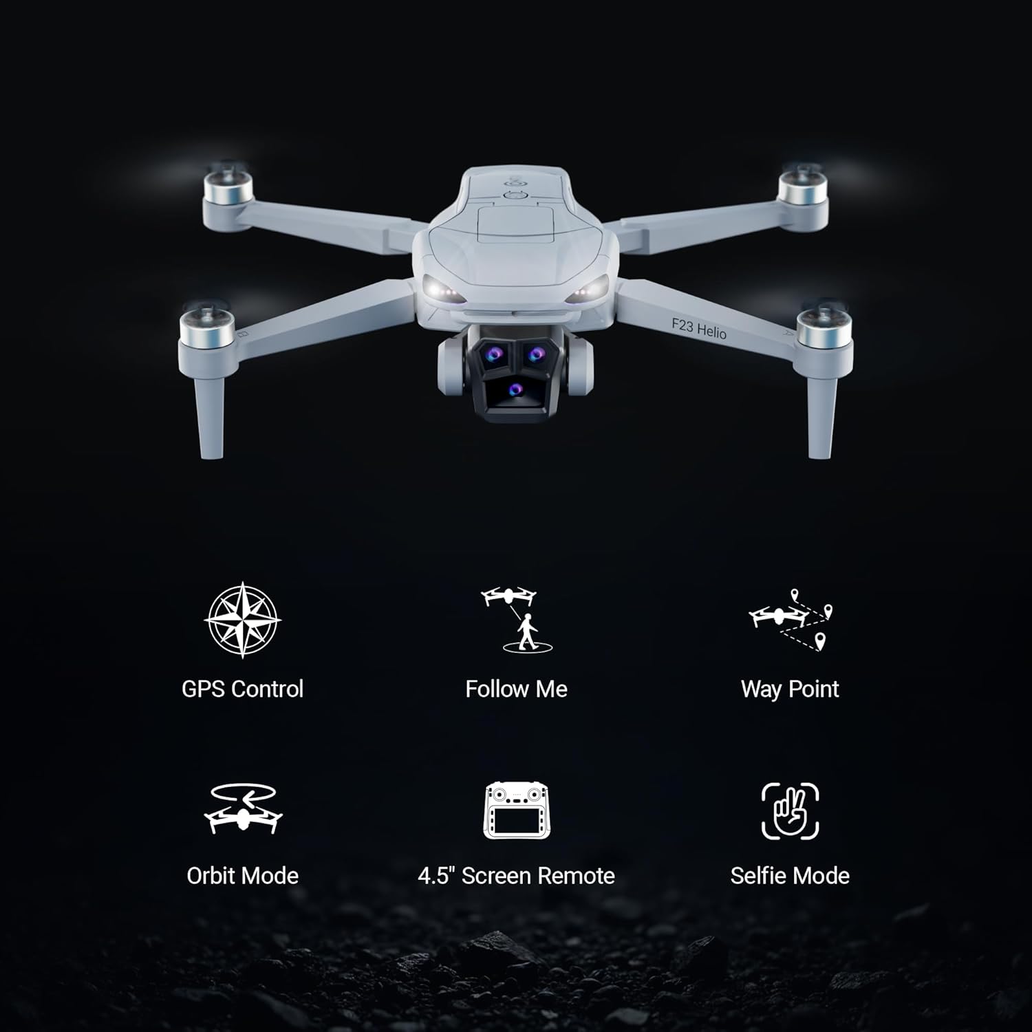 Contixo F23 GPS Drone With Camera, 46 Min Flight Time, 4.5" Screen Remote, Follow Me