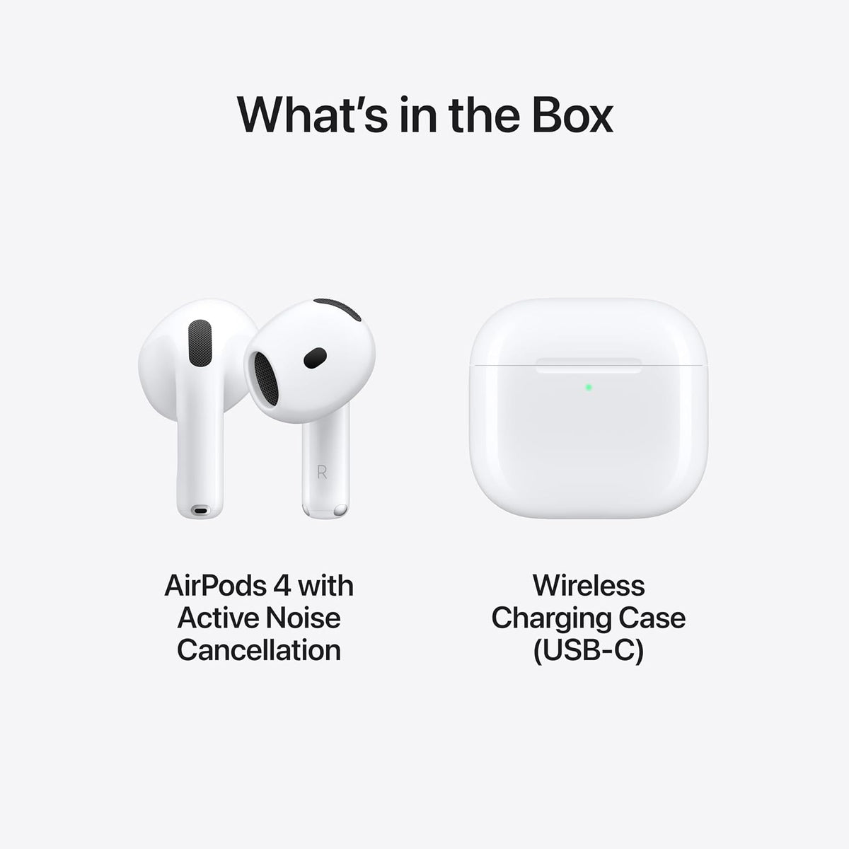 Apple AirPods 4 Wireless Earbuds, Bluetooth Headphones, with Active Noise Cancellation, Adaptive