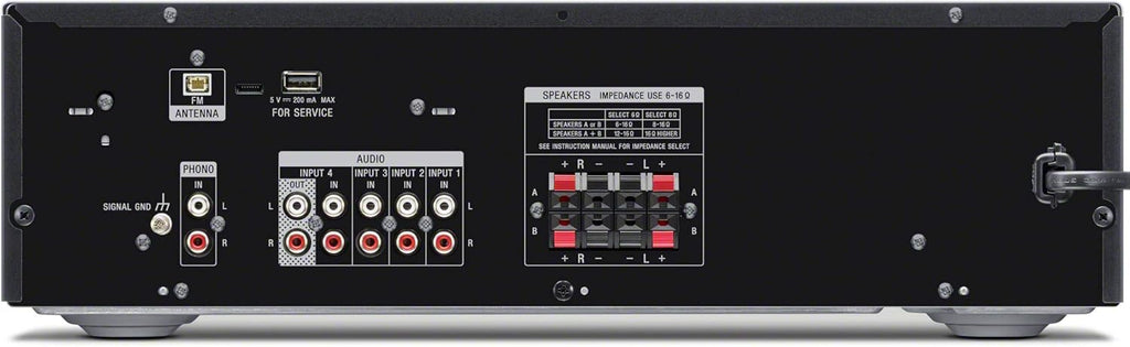 Sony STRDH190 2-ch Stereo Receiver with Phono Inputs and Bluetooth Bundle with 100ft of Speaker Wire and 5 Pairs of Banana Plugs (3 Items)