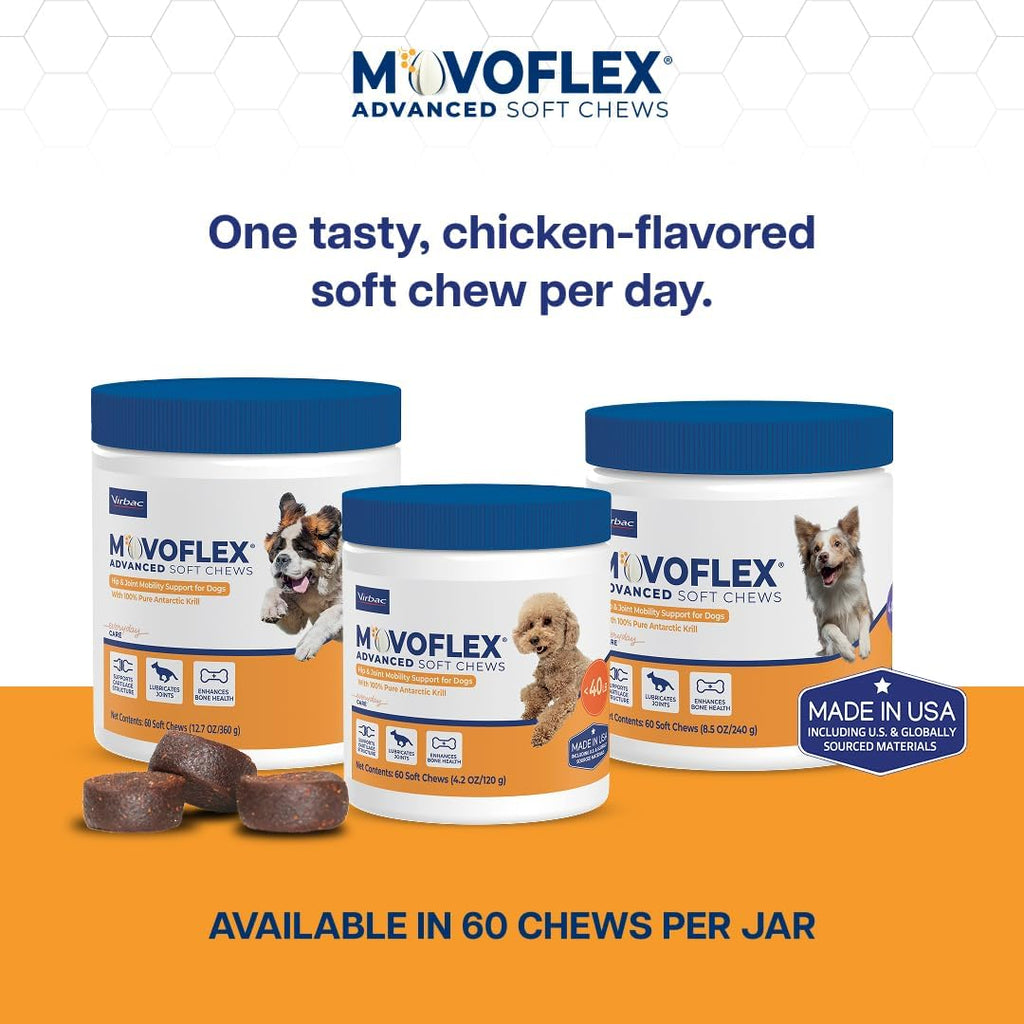 Advanced Soft Chews Hip Joint Support Supplement for Large Dogs - 60 Count by Virbac