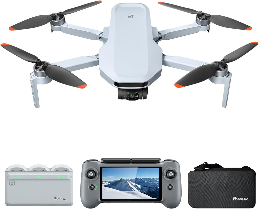 Potensic Atom 2 Fly More Combo with RC PTD 1, Drones with Camera for Adults 4K Video, 8K Photo