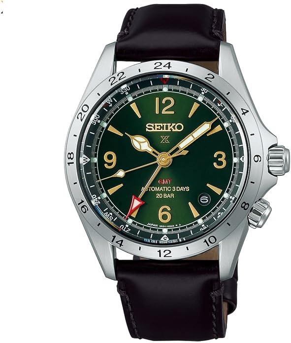 SEIKO SBEJ005 PROSPEX Alpinist Mechanical GMT Leather Band Men's Japan Import New