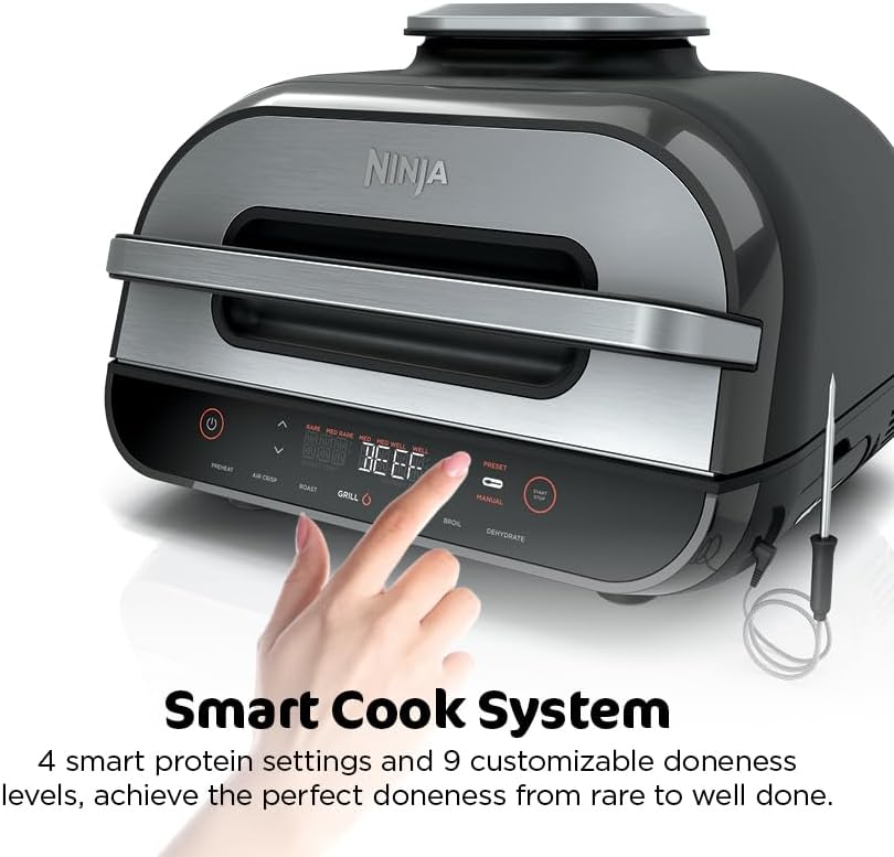 Ninja | Indoor Grill and Air Fryer| Foodi Smart XL | 6-in-1 Grill, Air Fry