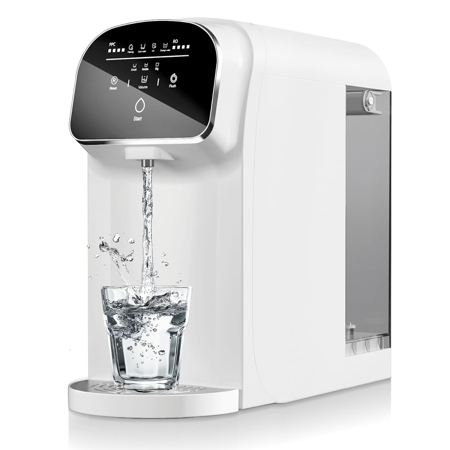 Aigerri UV Countertop Reverse Osmosis Water Filter, NSF/ANSI 372 Certified, 5-Stage RO Filtration System