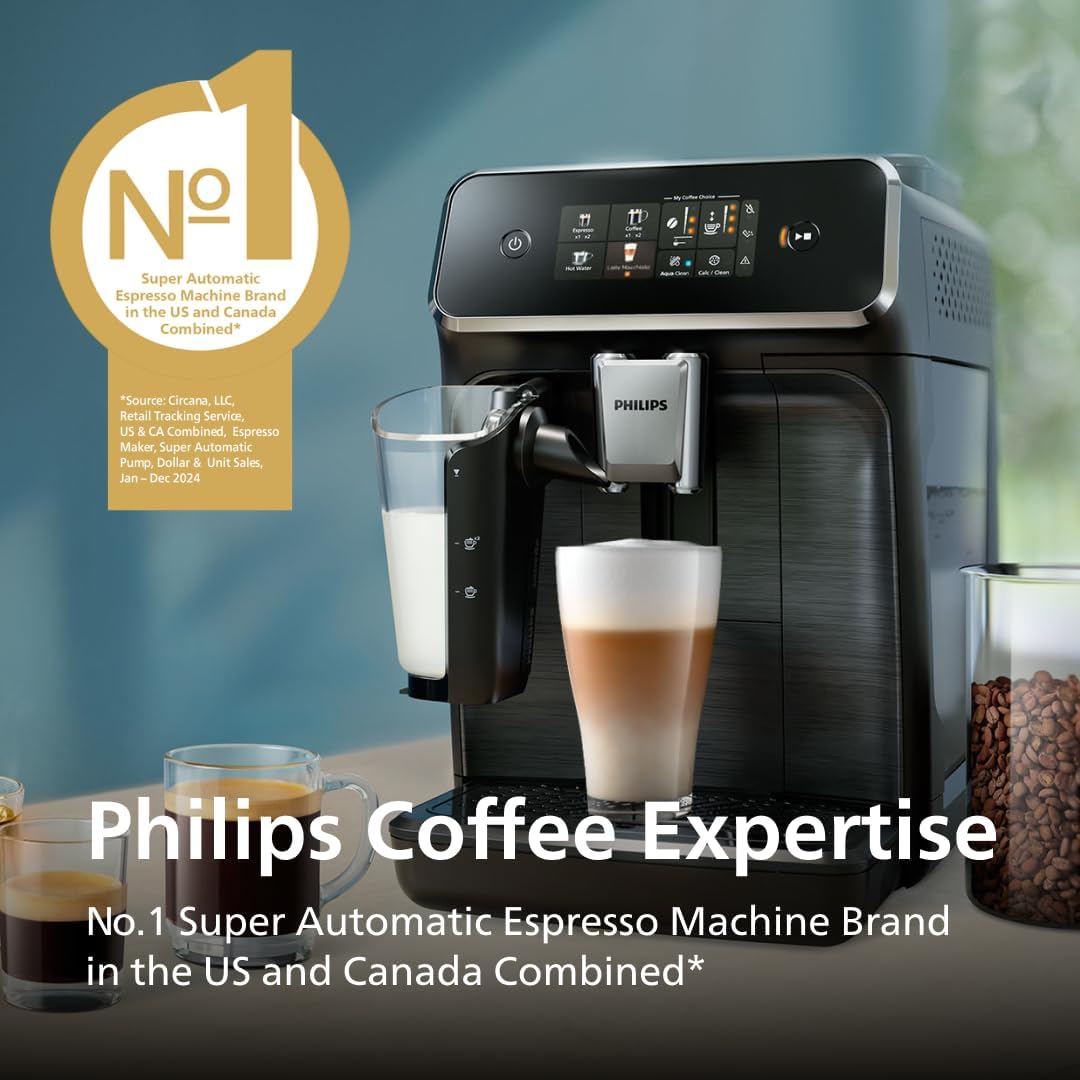 Philips 3300 Series Fully Automatic Espresso Machine with LatteGo Milk