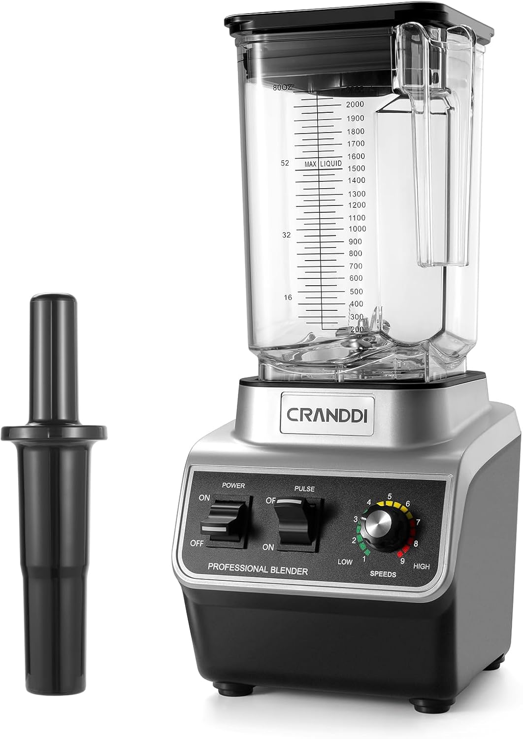 Professional Smoothie Blender, 80oz Countertop Blenders for Smoothies, Shakes & Ice Crushing, 1500W