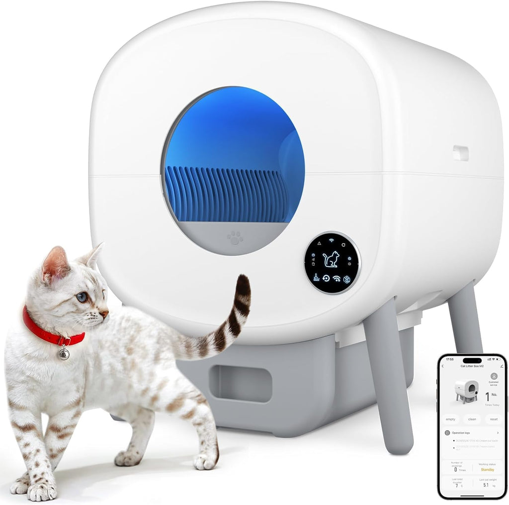 Cumrige Self Cleaning Litter Box, Large Capacity Automatic Cat Litter Box Self Cleaning