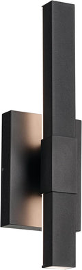 Kichler Nocar LED Textured Black Modern Garage or Patio Outdoor Wall Light for Outdoor Walls,