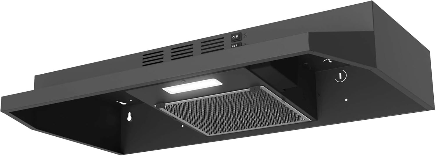SNDOAS Range Hood 30 inch Under Cabinet, Ducted/Ductless Convertible Kitchen Hood