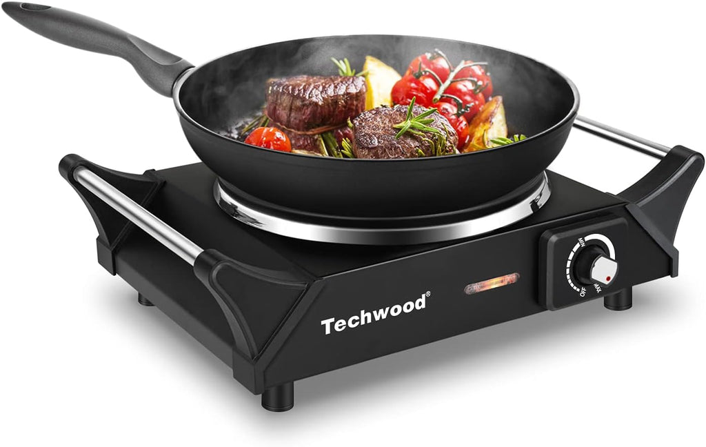 Hot Plate, Techwood Electric Stove for Cooking, 1500W Countertop