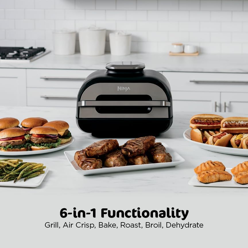 Ninja | Indoor Grill and Air Fryer| Foodi Smart XL | 6-in-1 Grill, Air Fry