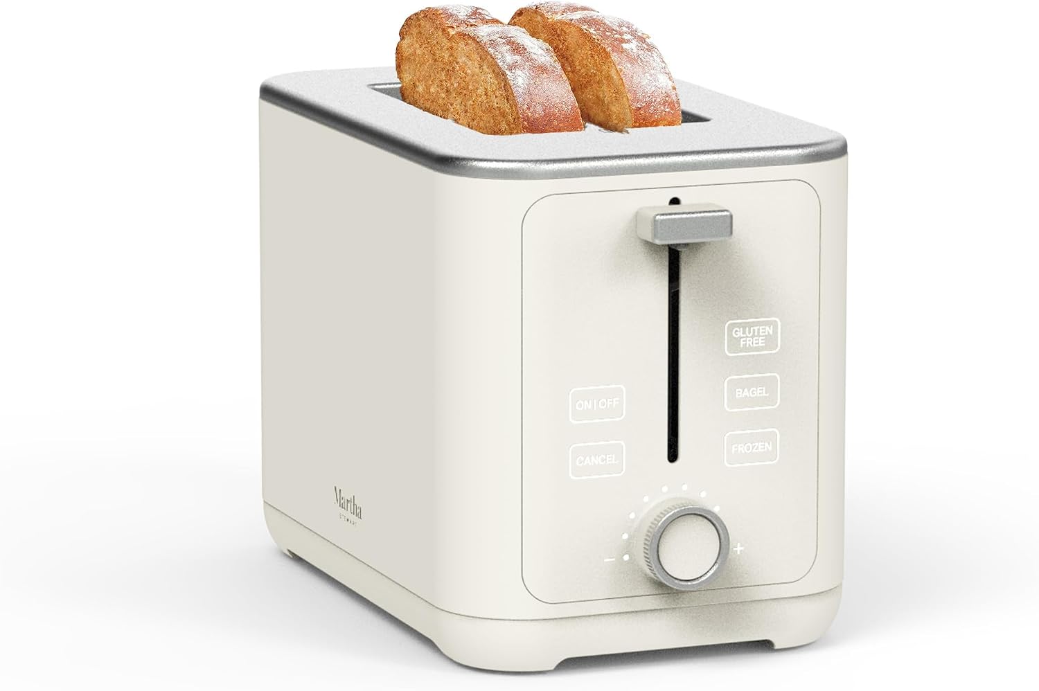 Martha Stewart 2 Slice Toaster, 10 Shade Settings with Defrost, Cancel, Bagel & Gluten-Free, Extra-Wide