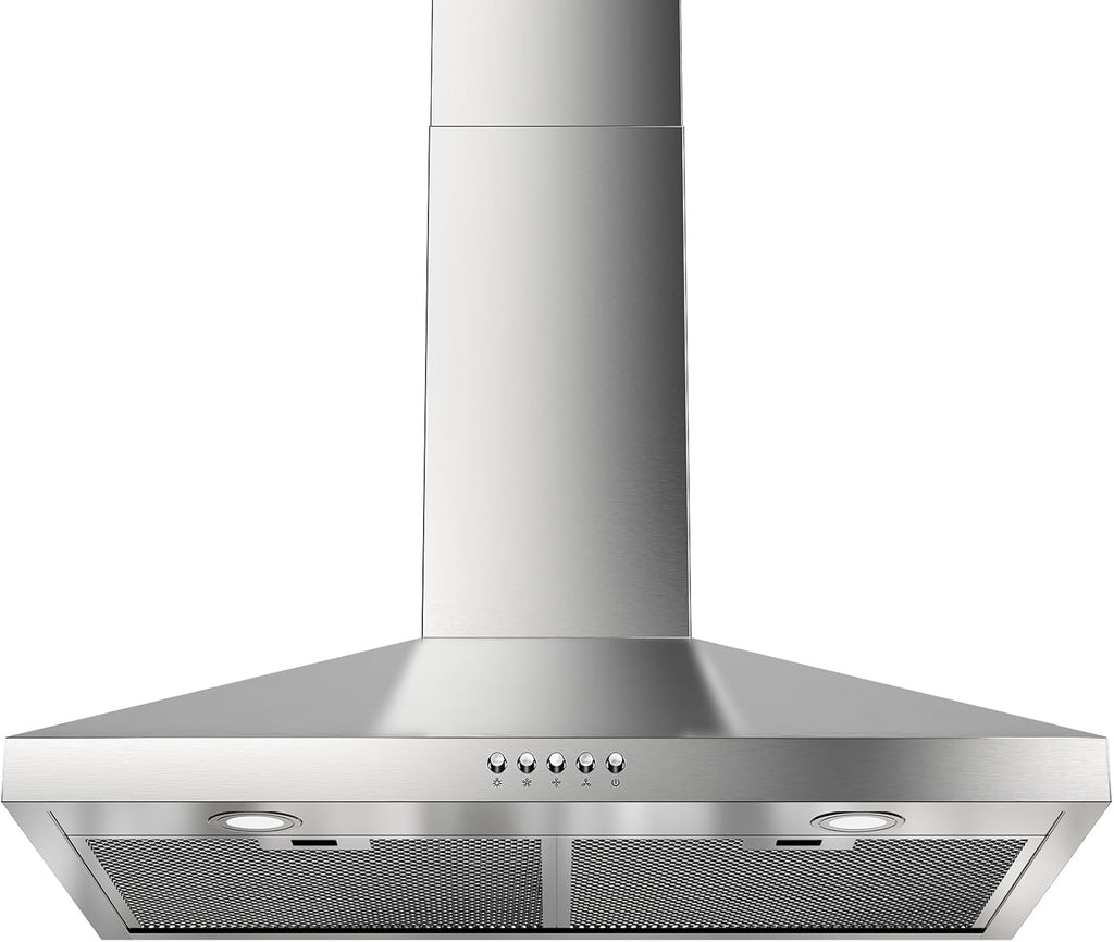 Range Hood 30inch Under Cabinet - Wall Mount Stainless Steel Kitchen Vent Hood