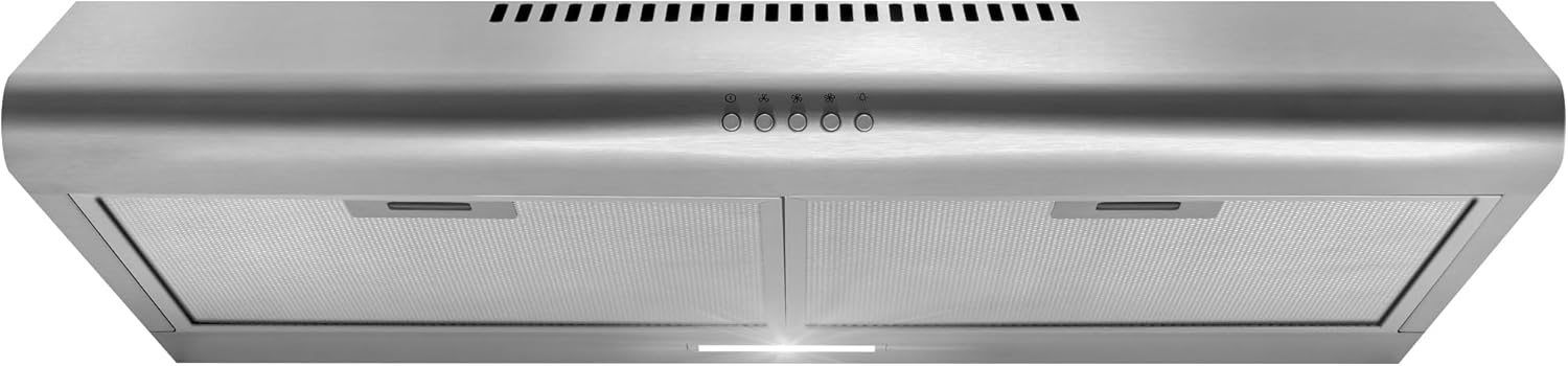 COSMO COS-5MU30 30 in. Delta Collection Ducted Under Cabinet Range Hood, Button Controls