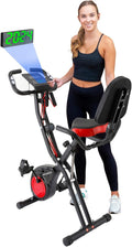 3-IN-1 Exercise Bike with Luminous Digits Display | Folding Stationary Bikes