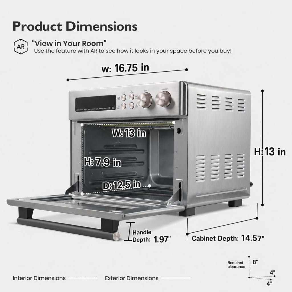 VAL CUCINA Infrared Heating Air Fryer Toaster Oven, Extra Large