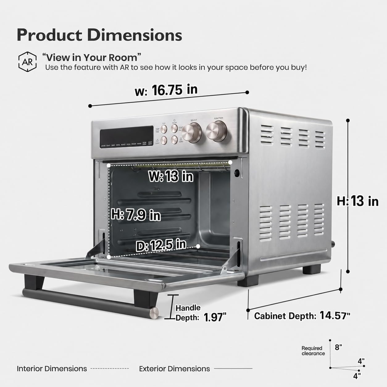 VAL CUCINA Infrared Heating Air Fryer Toaster Oven, Extra Large