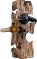 Solid Natural Vitex Pubescens Vahl Wood Wine Rack with Anti-Slip Pads