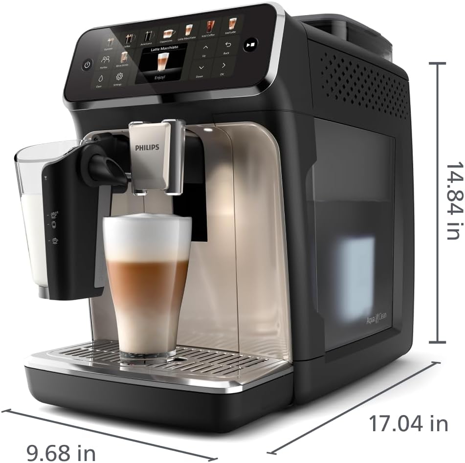 Philips 5500 Series Fully Automatic Espresso Machine, LatteGo Milk System