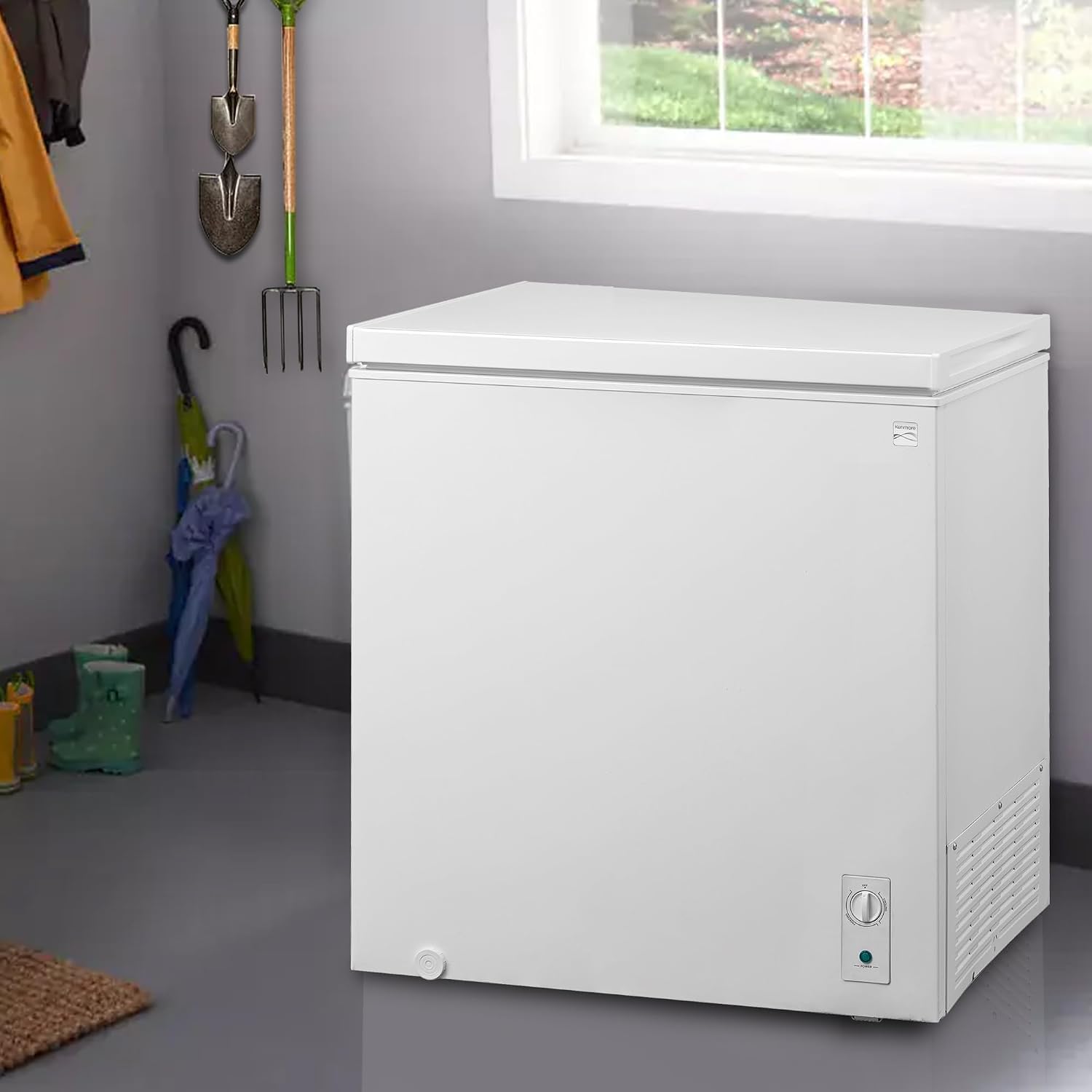 Kenmore Deep Freezer - Convertible Refrigerator/Chest Freezer, 1 Basket, Garage Ready