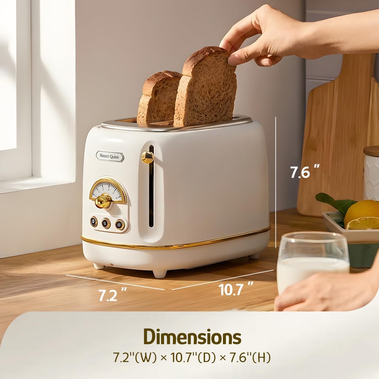 Hazel Quinn 2-Slice Retro Toaster,