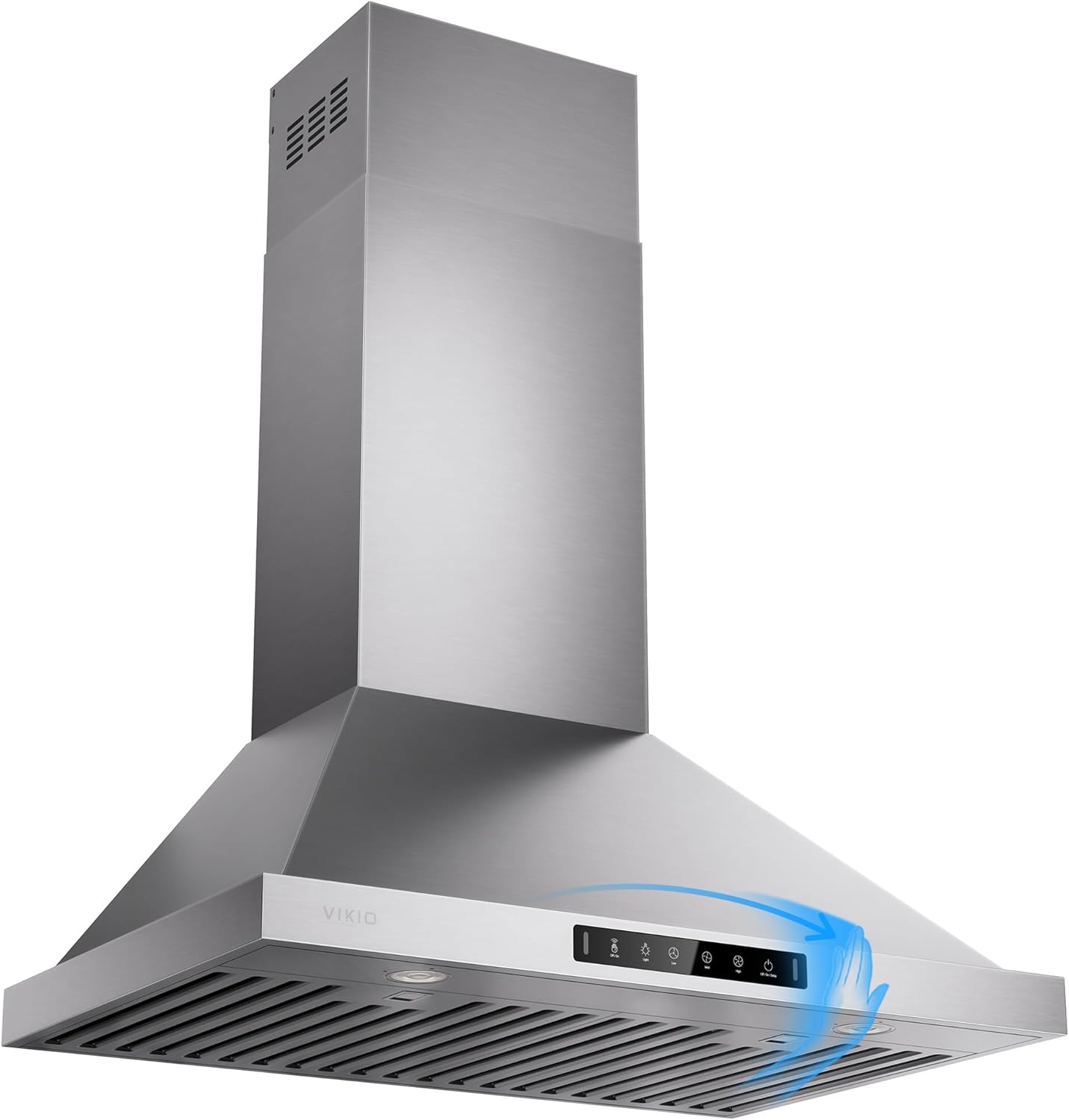 30 Inch Pro Wall Mount Range Hood 980CFM, Direct 3 Speed Panel with Gesture & Touch Control
