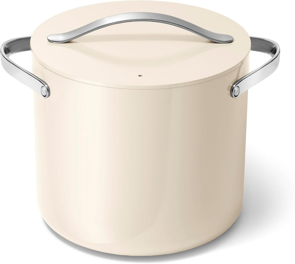 Caraway Stock Pot - 12 Qt Ceramic Coated With Lid
