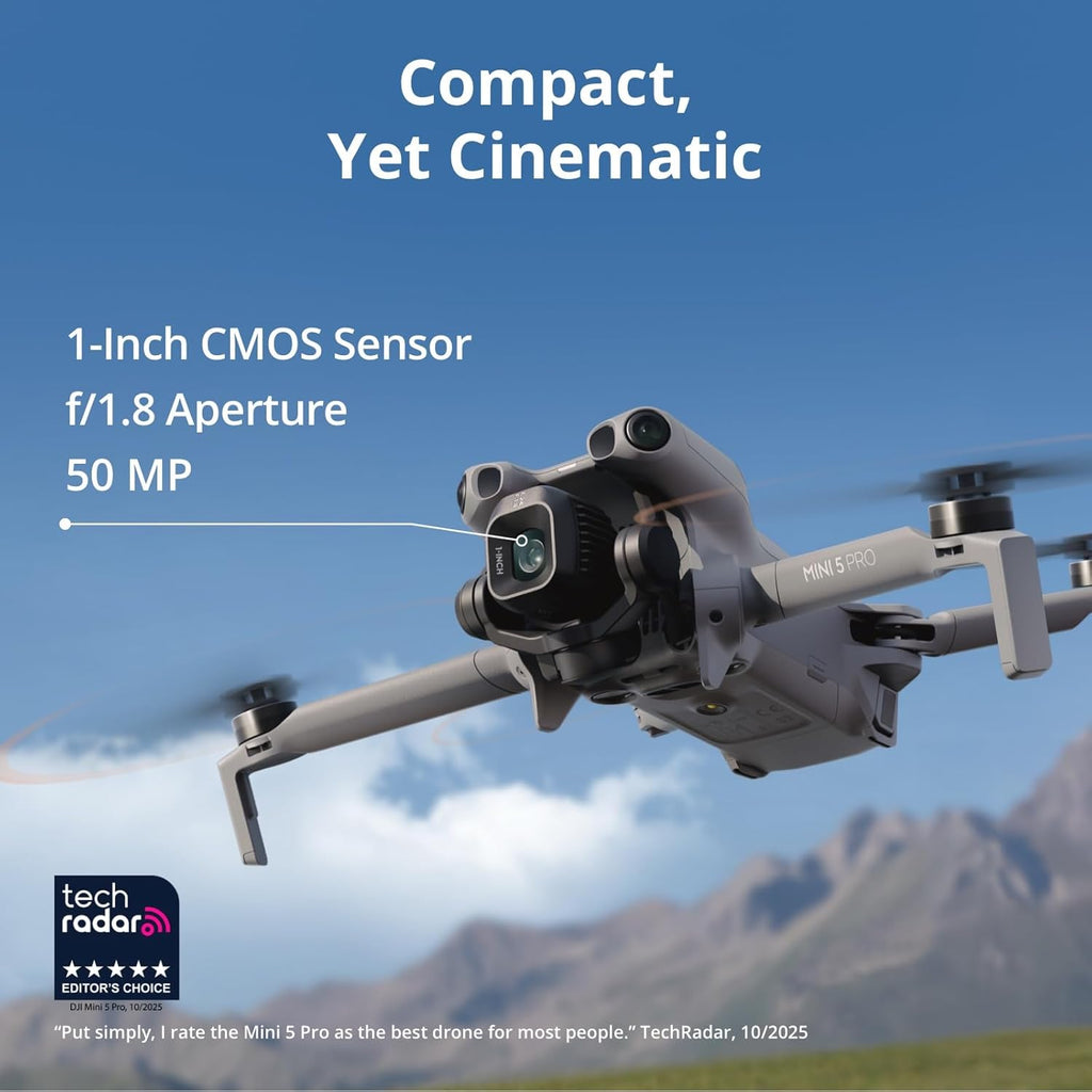 DJI Mini 5 Pro Fly More Combo Plus with DJI RC 2, Drone with Camera, 1-Inch CMOS, 4K Drone for Beginners