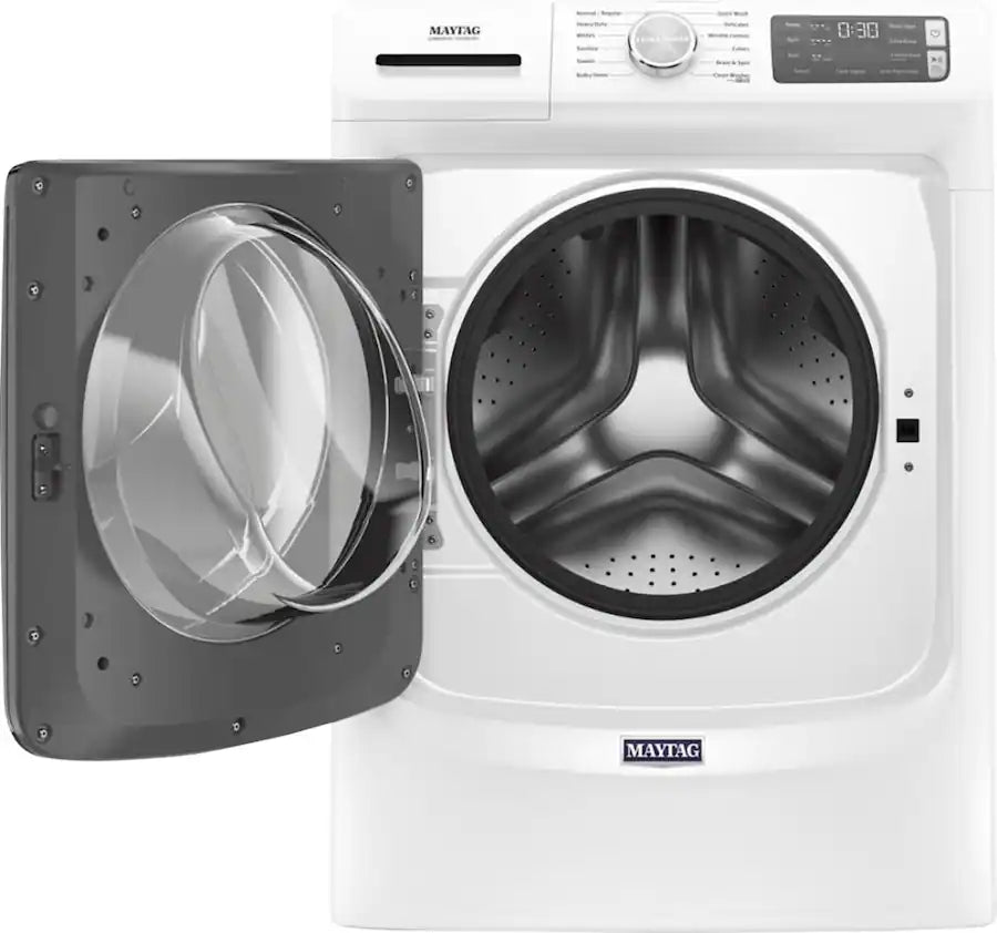 Maytag - 4.8 Cu. Ft. High Efficiency Stackable Front Load Washer with Steam and Fresh Hold - White