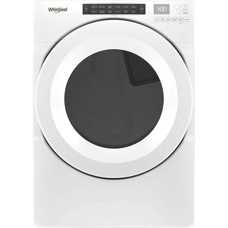 Whirlpool - 7.4 Cu. Ft. Stackable Electric Dryer with Wrinkle Shield Option - White
