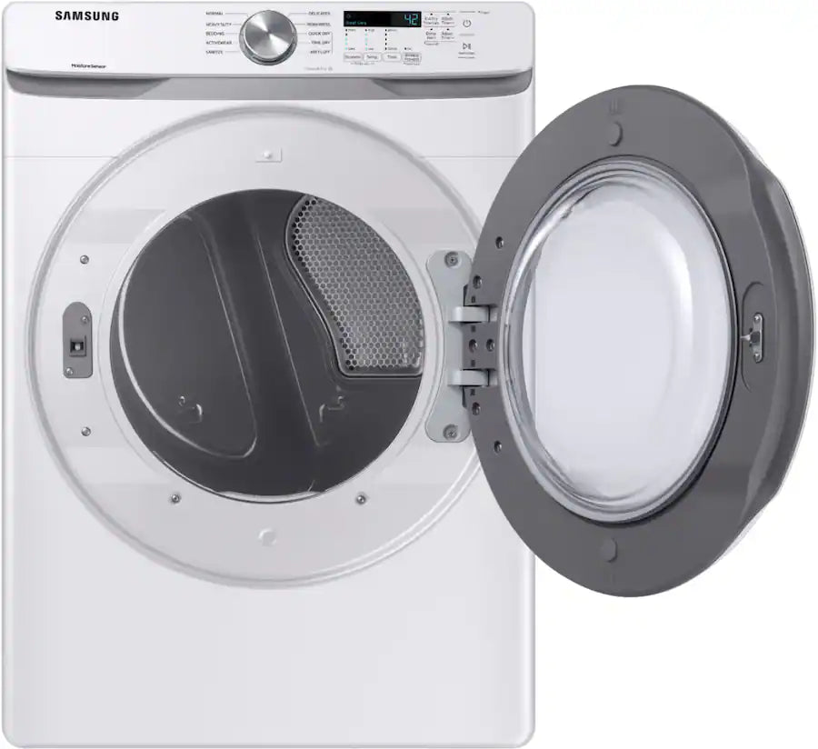 Samsung - 7.5 Cu. Ft. Stackable Electric Dryer with Sensor Dry - White