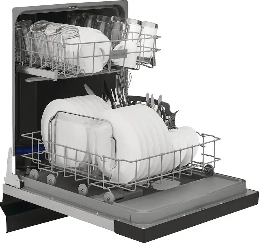Frigidaire - 24" Front Control Built-In Dishwasher with Energy Saver Dry, 62dba - Stainless Steel
