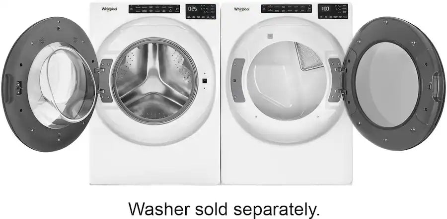 Whirlpool - 7.4 Cu. Ft. Stackable Electric Dryer with Wrinkle Shield - White