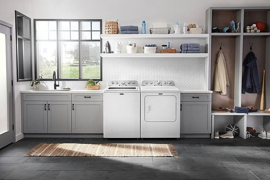 Maytag - 7.0 Cu. Ft. Electric Dryer with Steam Enhanced Cycles - White