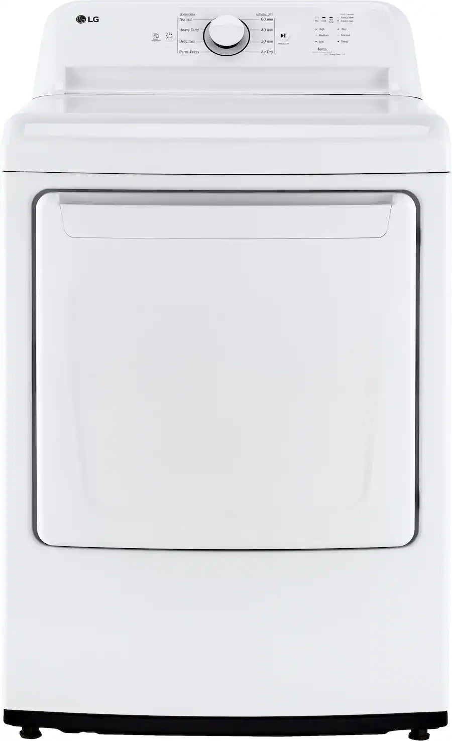 LG - 7.3 Cu. Ft. Electric Dryer with Sensor Dry - White