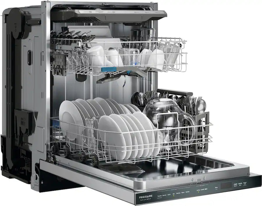 Frigidaire - Gallery 24" Top Control Built-In Stainless Steel Tub Dishwasher with CleanBoost Technology, 47 dBA - Stainless Steel